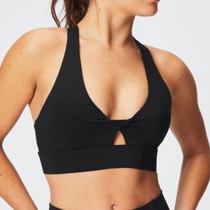 Fabletics oasis twist bra black S small sports bra